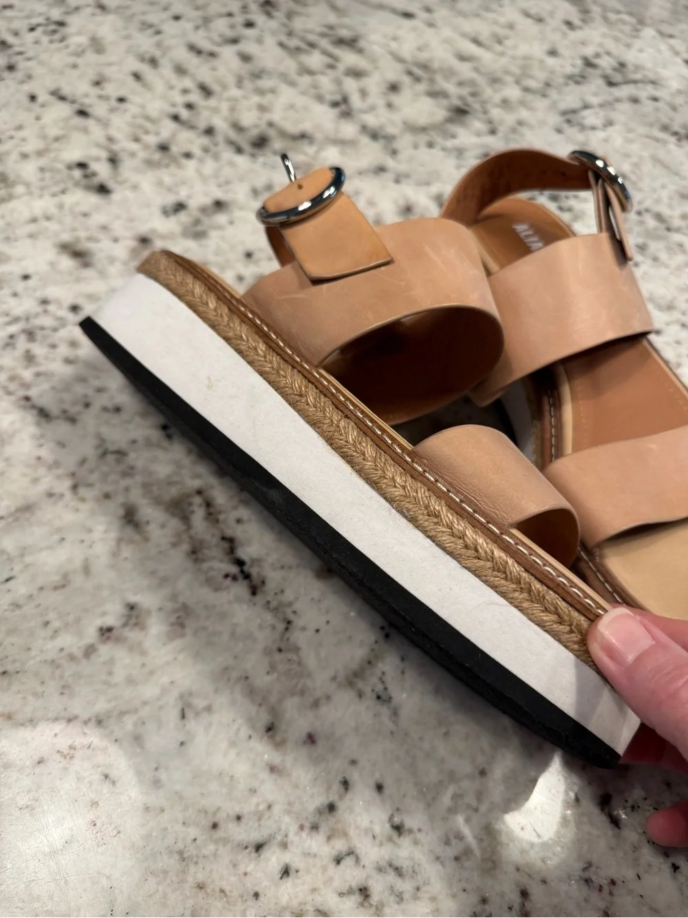 ALIAS MAE x Revolve - Niche Platform Sandal Natural Leather 8 or 38